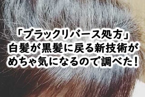 ブラックリバース処方で白髪が黒髪に？